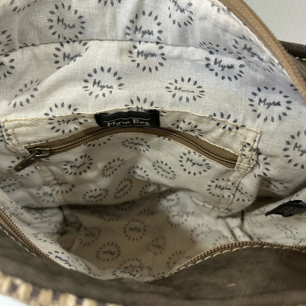 Myra Bag Rug Leather and Canvas Crossbody Shoulder Bag EUC - Picture 9 of 10